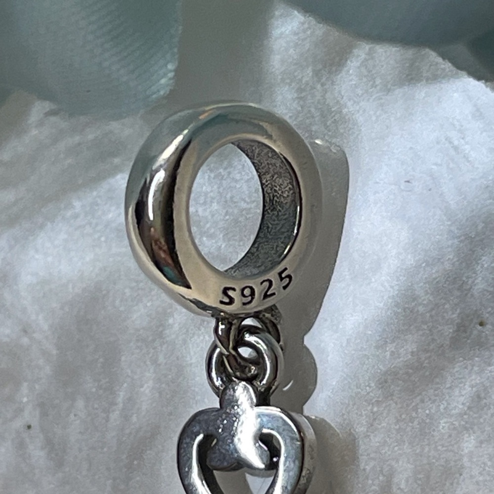 Bracelet Charm Cross with Rhinestone Sterling Silver - Picture 4 of 6